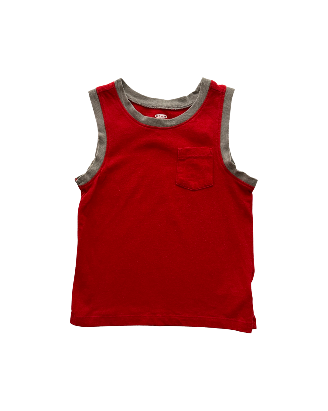 18M-24M Baby Boy American Flag Shorts and Old Navy Red Tank Top