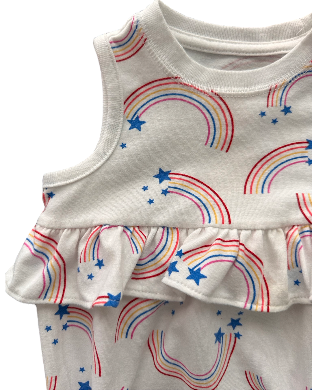 3-6M Baby Girl Cat & Jack Patriotic Rainbow Bubble