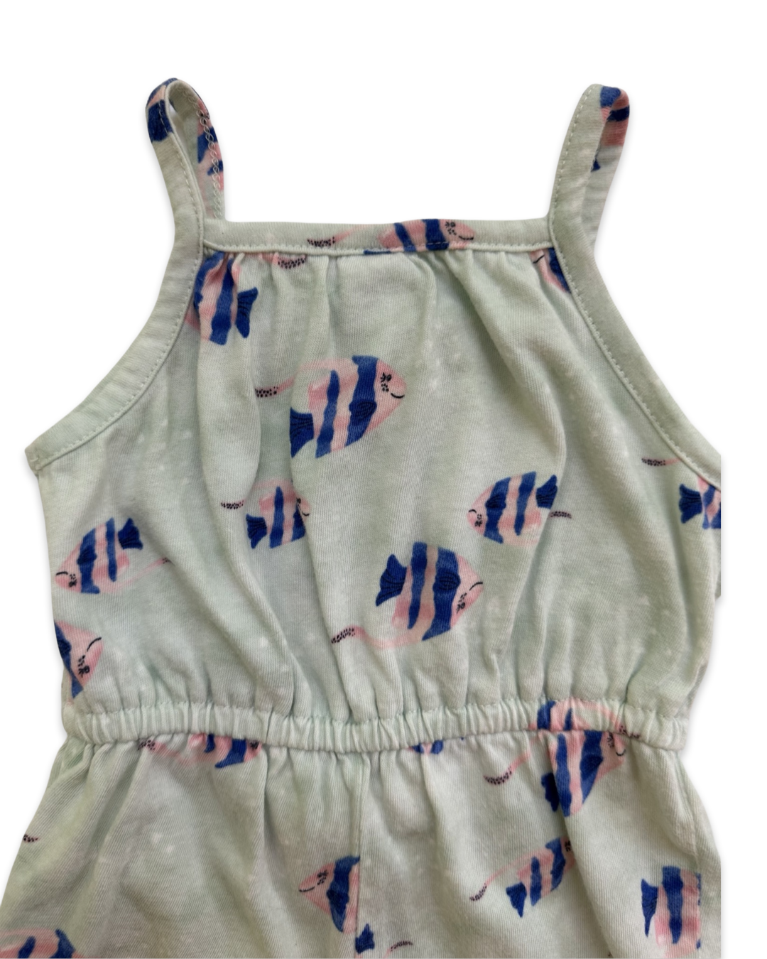 3-6M Baby Girl Old Navy Mint Fish Romper