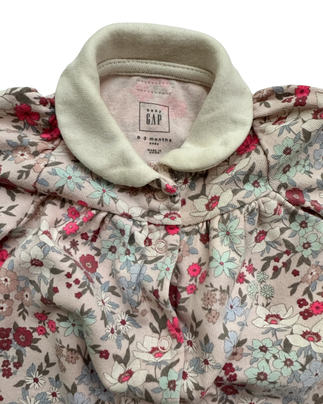 0-3M Baby Girl Baby Gap Floral Sleeper PJs