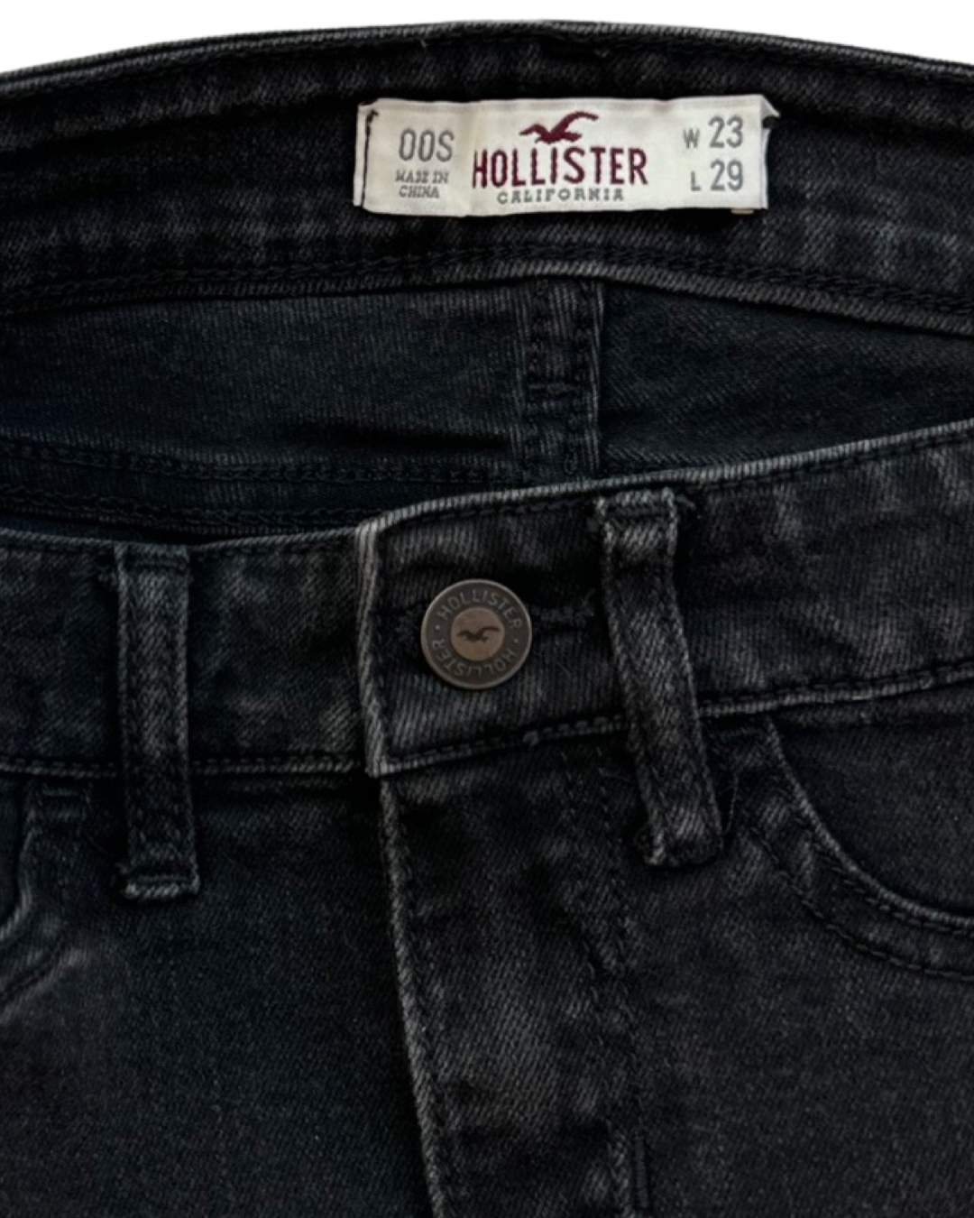 00S Youth Girls Size 10 / Women’s Black Hollister Cut off Jean Shorts