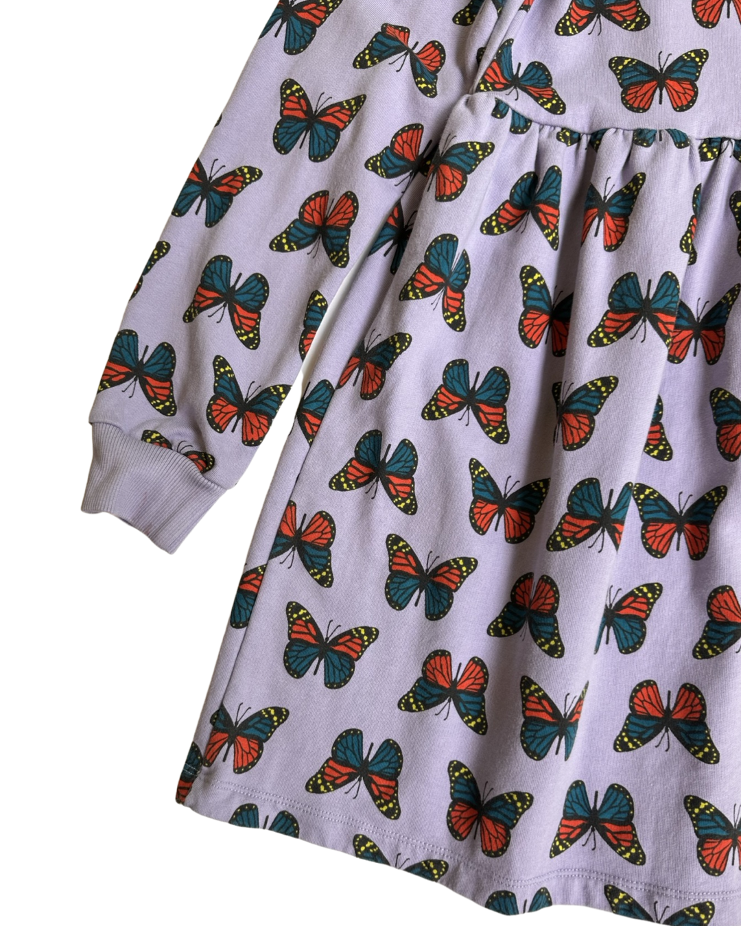 Youth Girls Size 10 Purple Hanna Andersson Butterfly Long Sleeve Dress