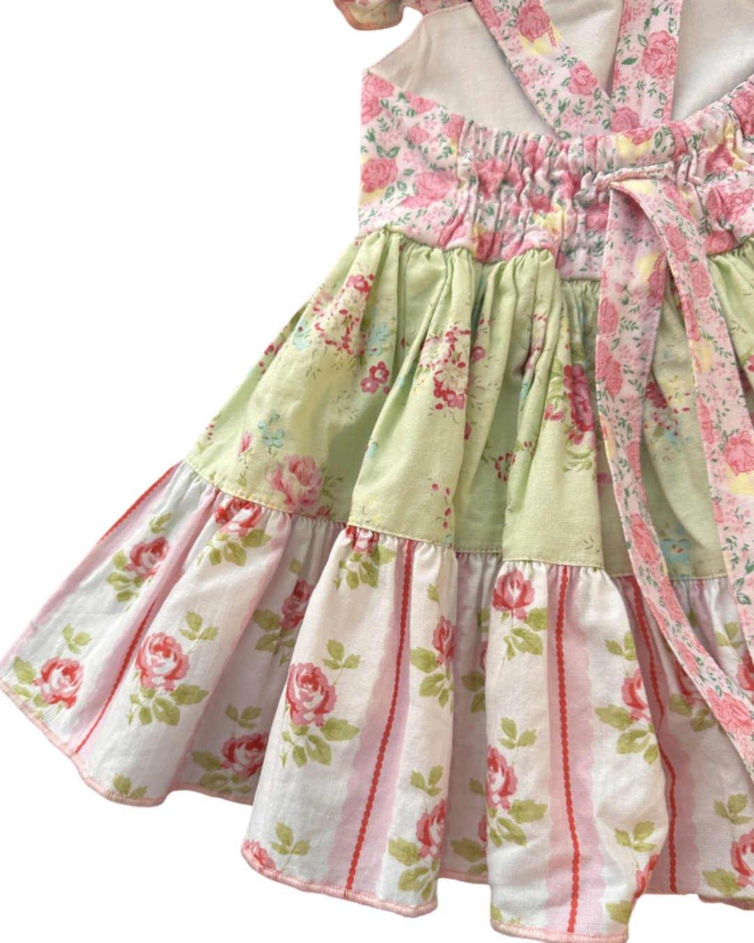 24M Baby Girl Olive Mae Pink / Green Floral Cross Back address