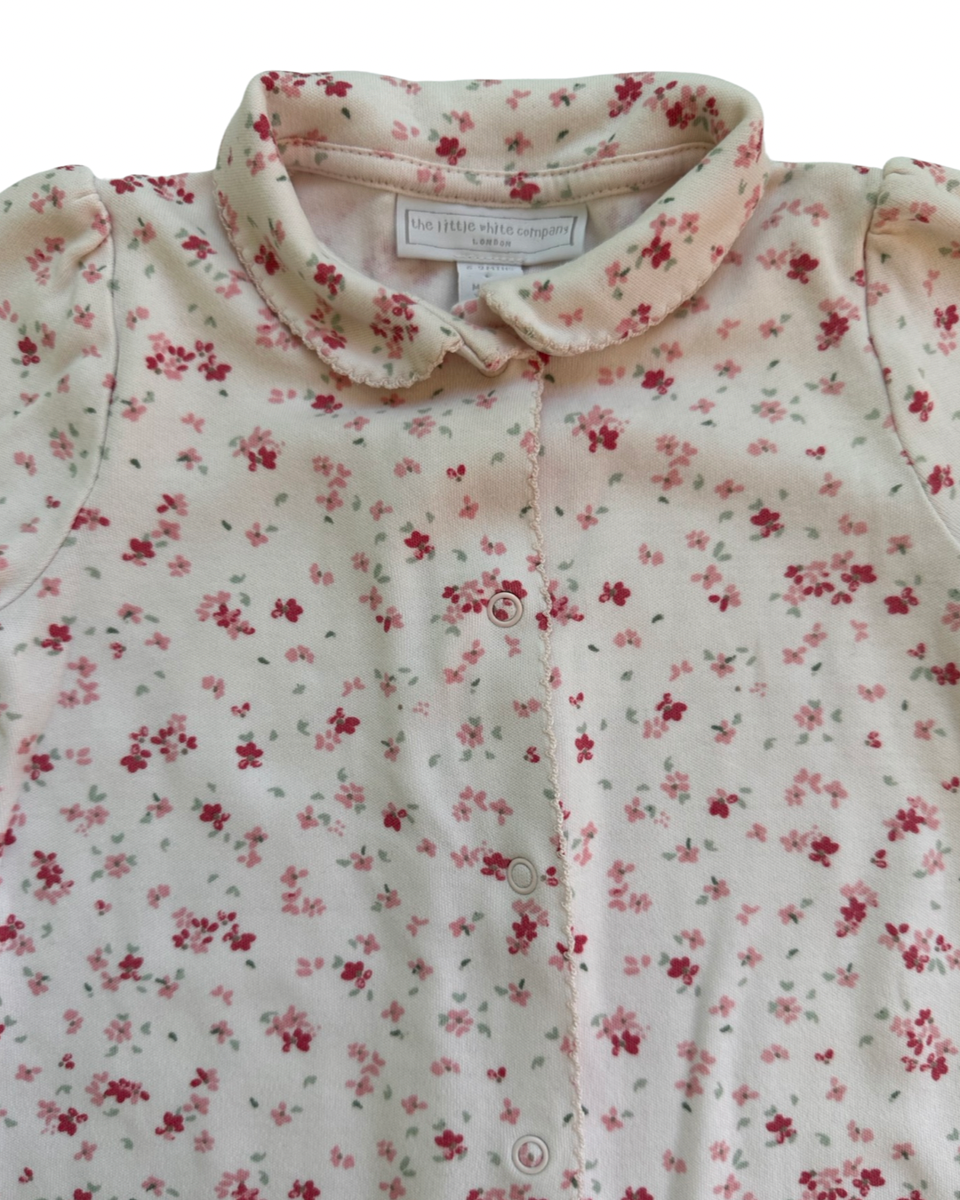 6-9M Baby Girl The Little White Company London Pink Floral Sleeper