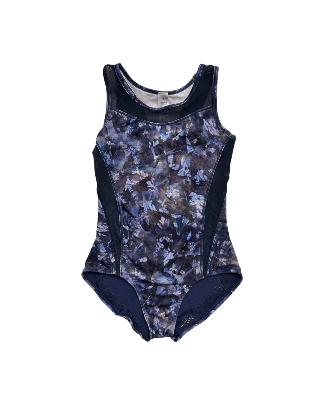 Youth Girls Size 12Y Ivivva By LuluLemon Navy / Purple Gymnastics Dance Leotard