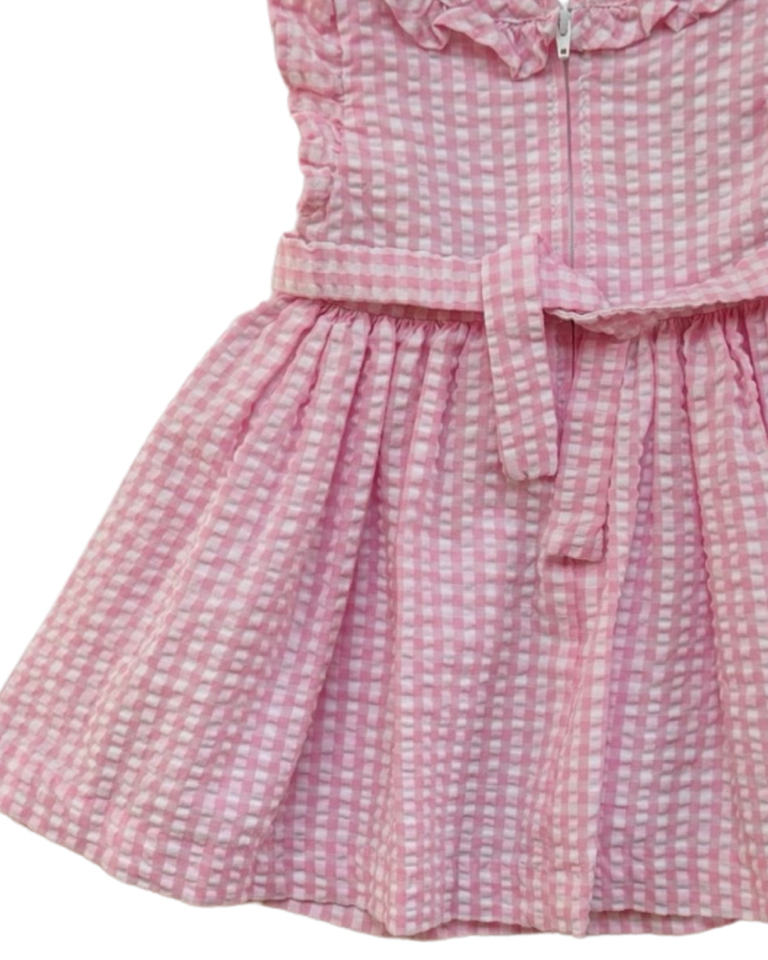 6-9M Baby Girl Pink Gingham Bonnie Baby Smocked Floral Dress with Bloomers