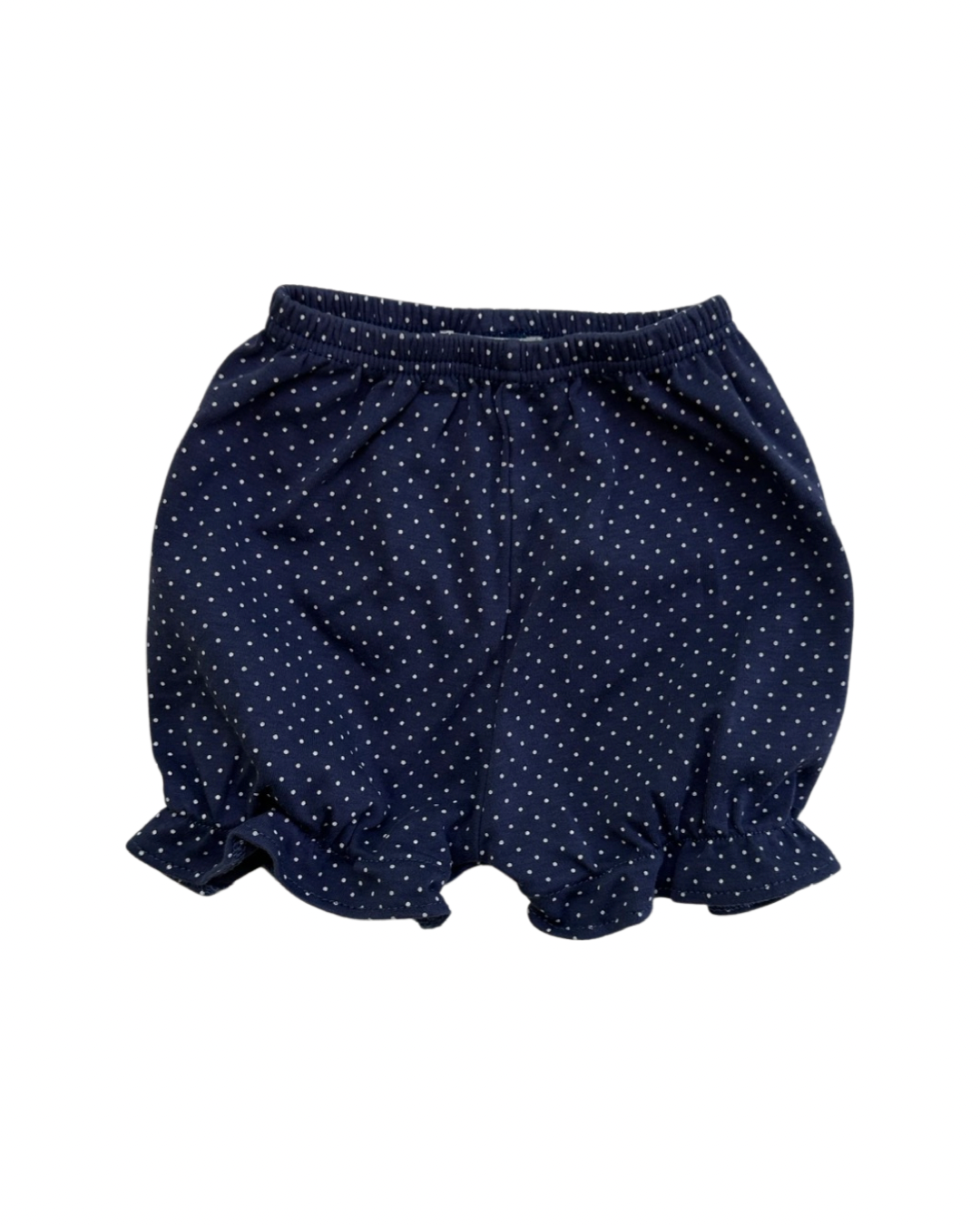 3-6M Baby Girl Kissy Kissy Navy / White Polka Dot Sailboat 2pc Set