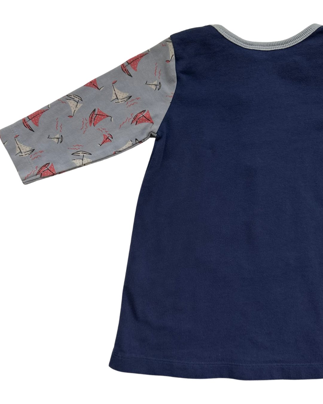 3-6M Baby Girl Baby Boden Dusty Blue Sailboat Dress