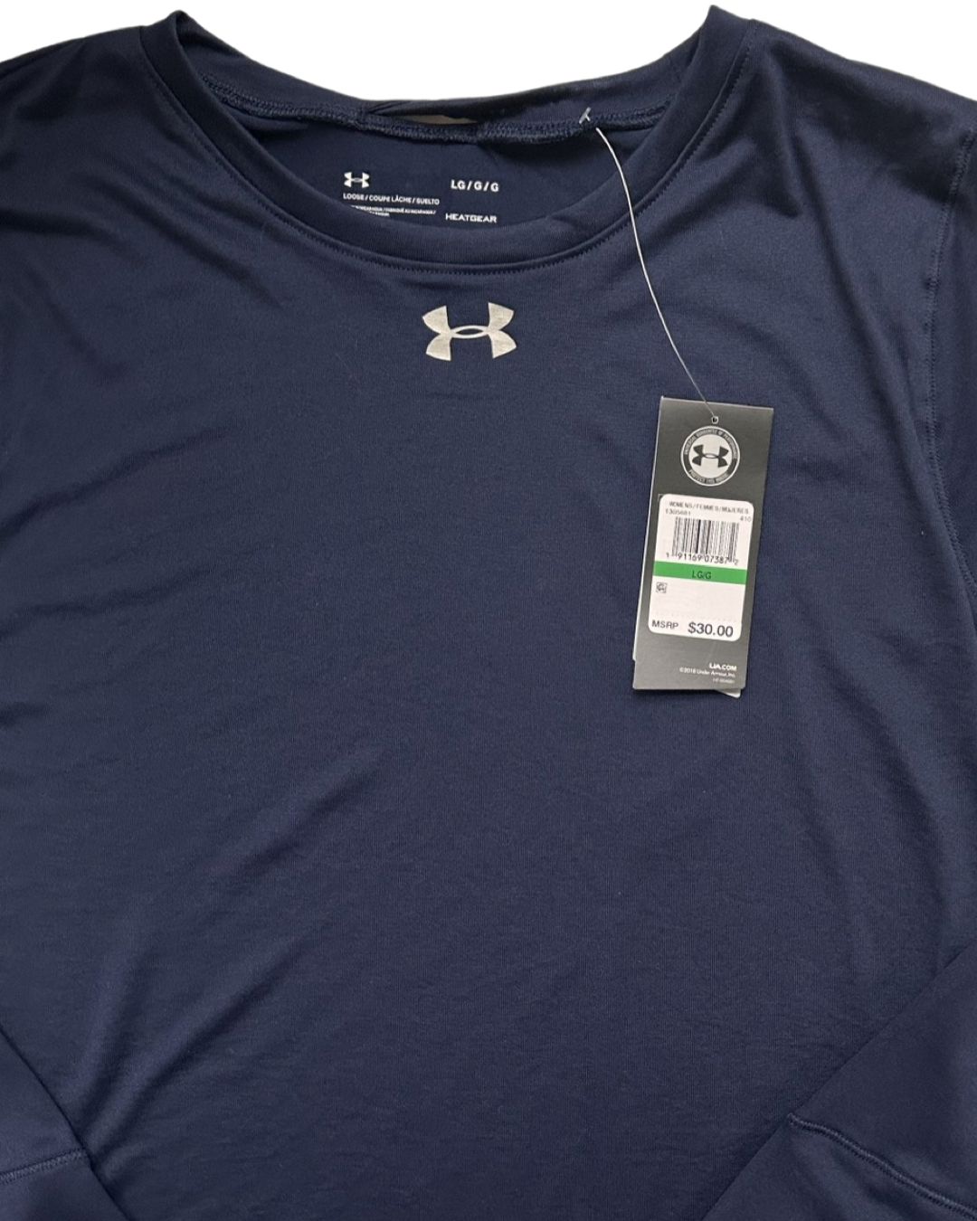 Women’s Large Under Armour Navy Long Sleeve Heat Gear Active Top