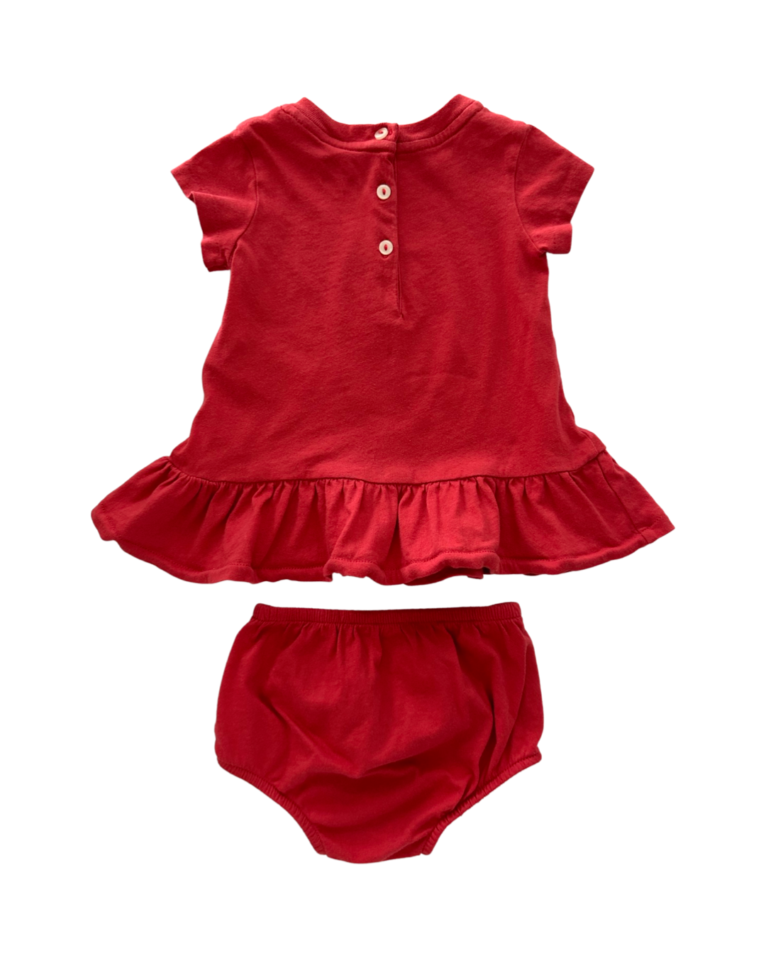 3M Baby Girl Ralph Lauren Red Patriotic Bear Dress & Striped Dress