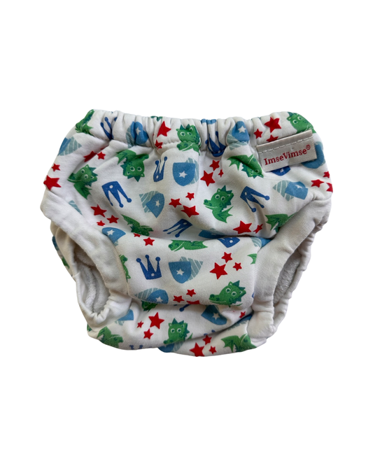 18M-24M Baby Boy X-Large Organic Cotton ImseVimse Magic Dragon Training Pants Diaper / Underwear