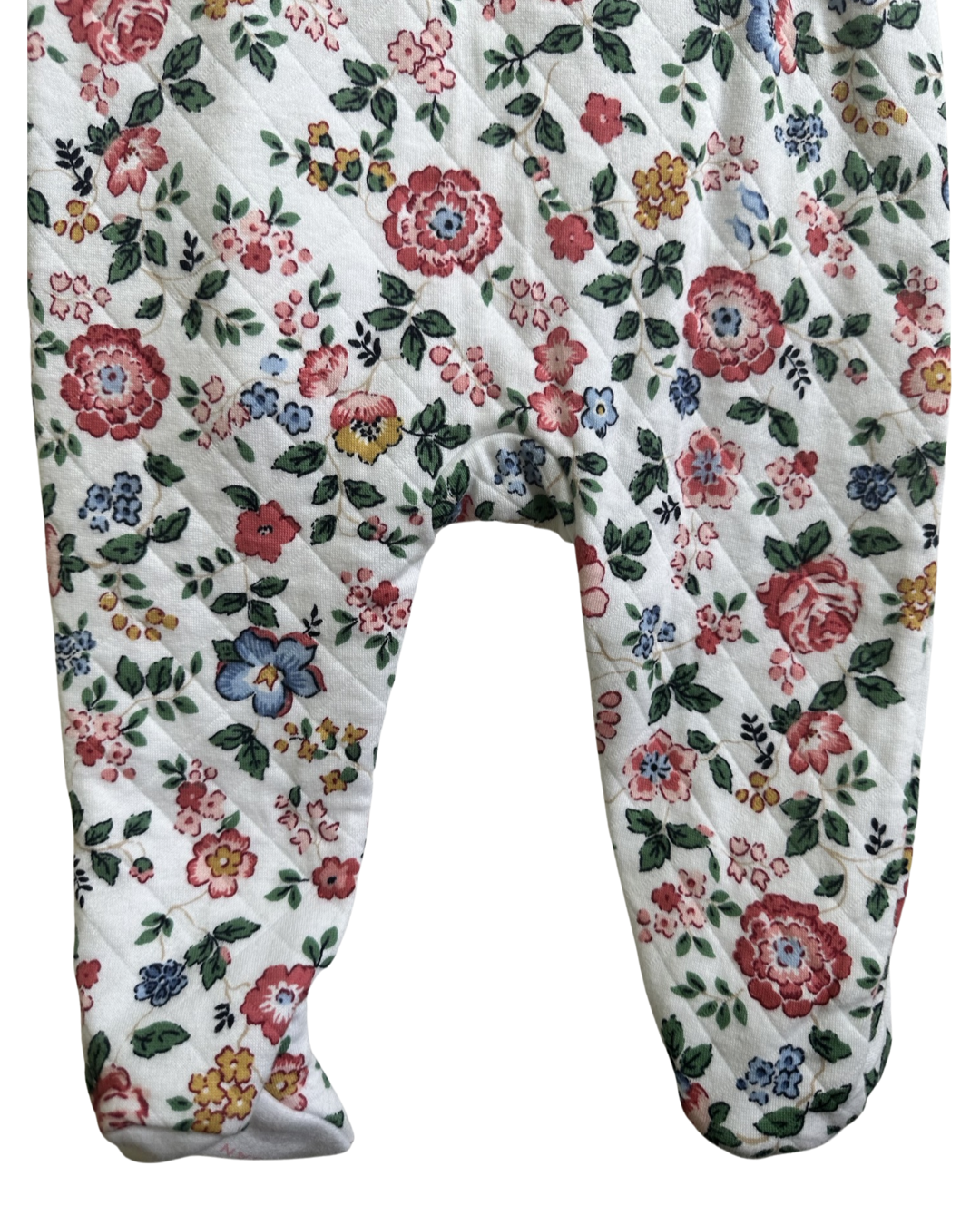 3-6M Janie & Jack Floral Quilted Footed 1 Piece Sleeper