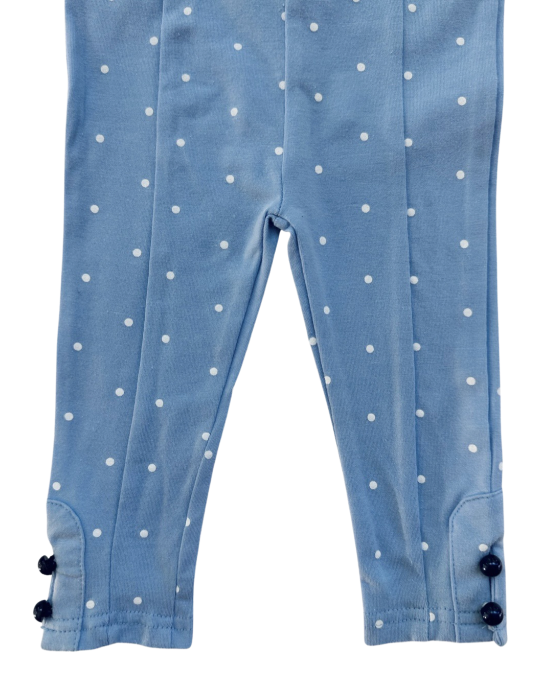 9M Baby Girl Crown & Ivy Blue Striped Long Sleeve Top with Matching Leggings Outfit
