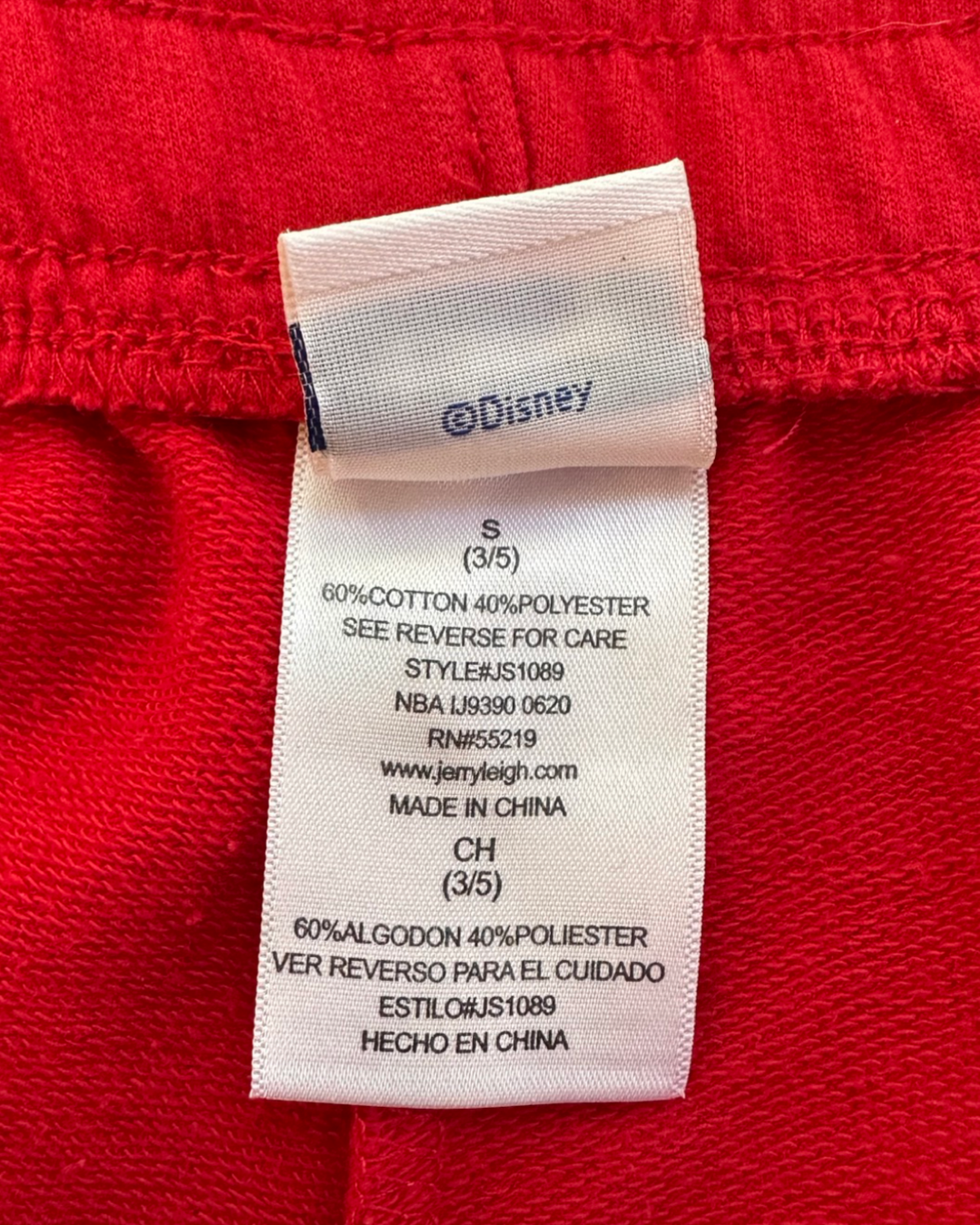 Women’s Small Size 3/5 Red Disney Mickey Mouse Shorts
