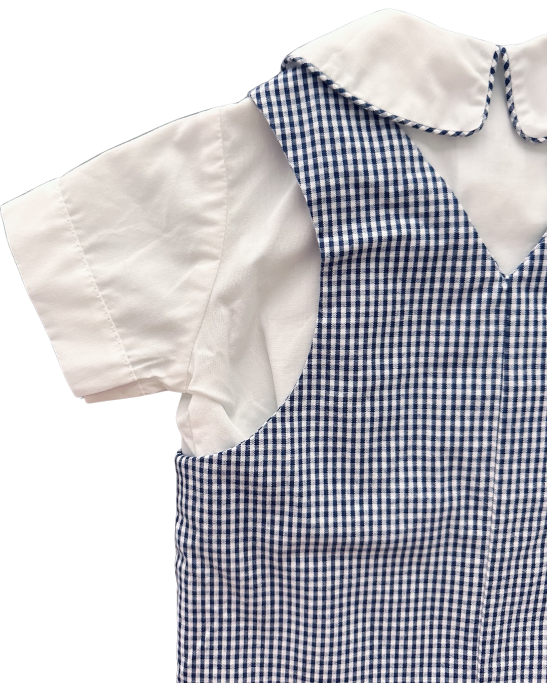 6M Baby Boy Mondays Child Boutique Blue Gingham American Flag Romper