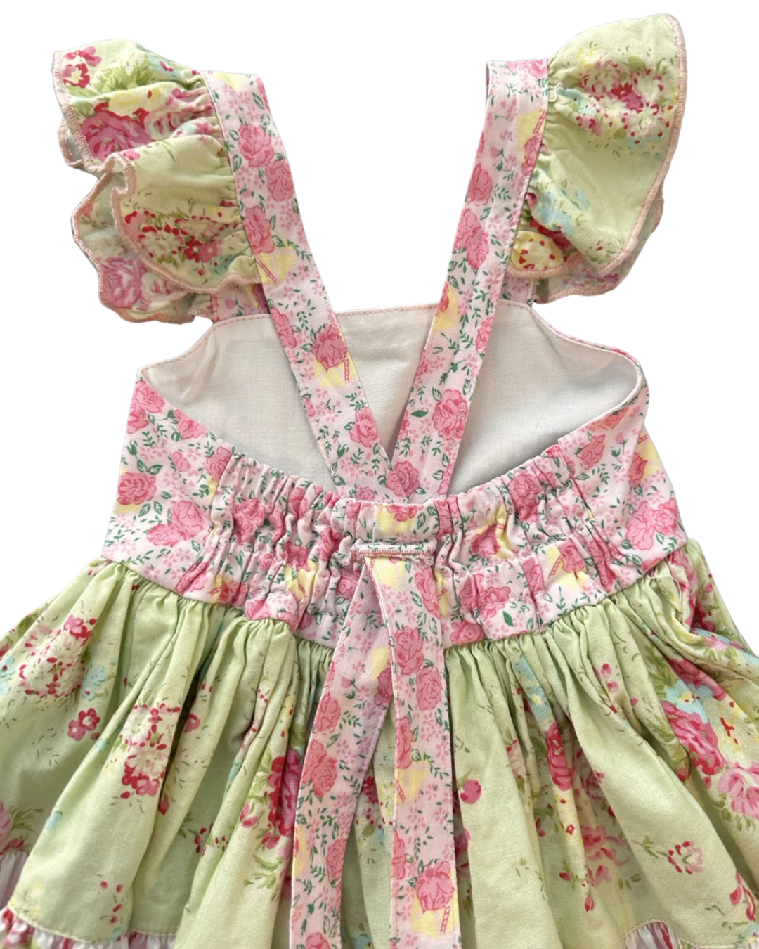 24M Baby Girl Olive Mae Pink / Green Floral Cross Back address
