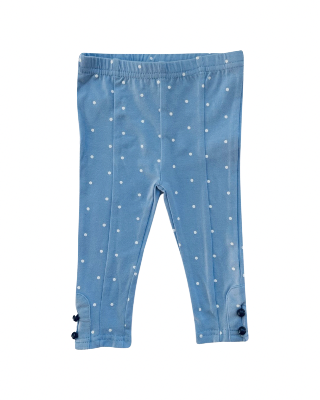9M Baby Girl Crown & Ivy Blue Striped Long Sleeve Top with Matching Leggings Outfit