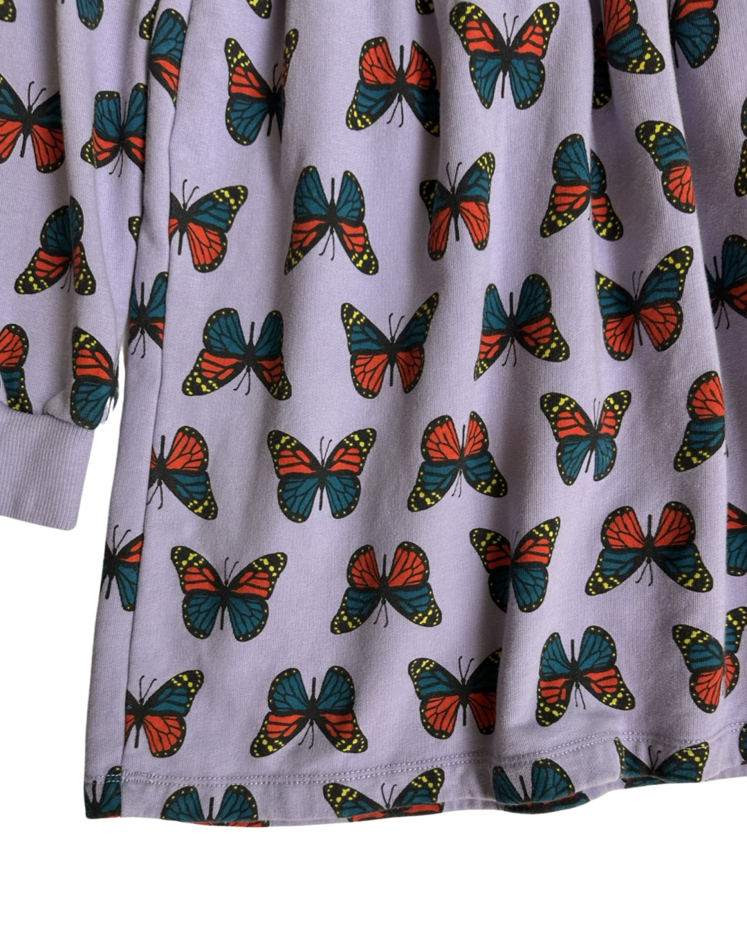 Youth Girls Size 10 Purple Hanna Andersson Butterfly Long Sleeve Dress