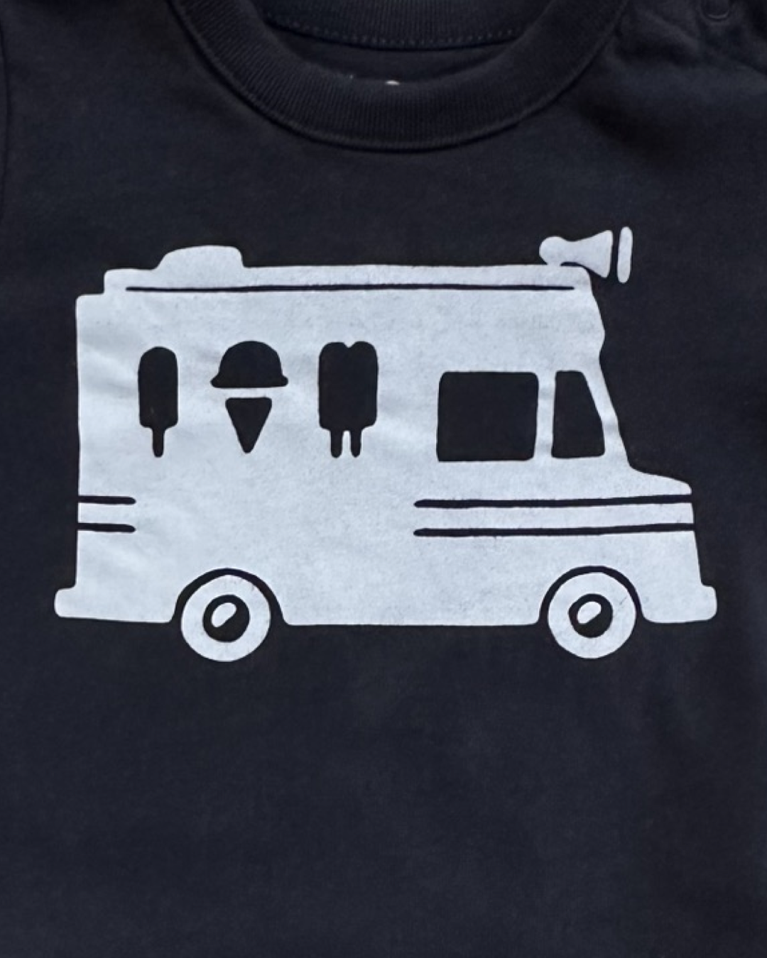 3-6M Baby Boy Baby Gap Grey Ice Cream Truck Onesie Shirt