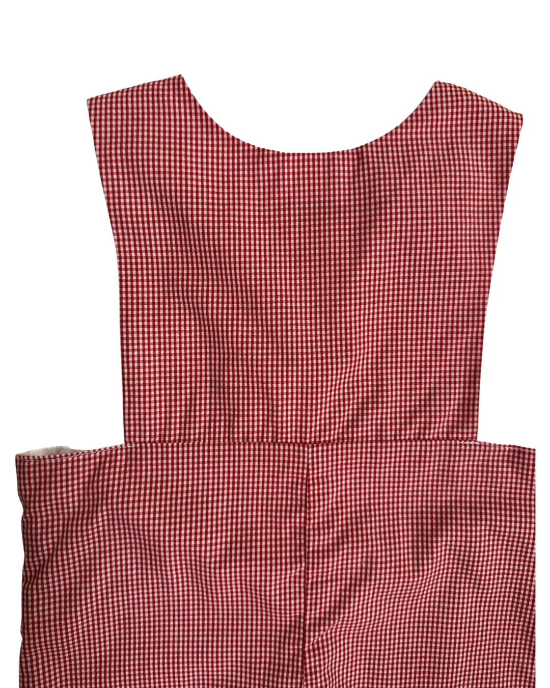 12M Baby Boy Babeeni Red Gingham Smocked Tractor Farm Romper