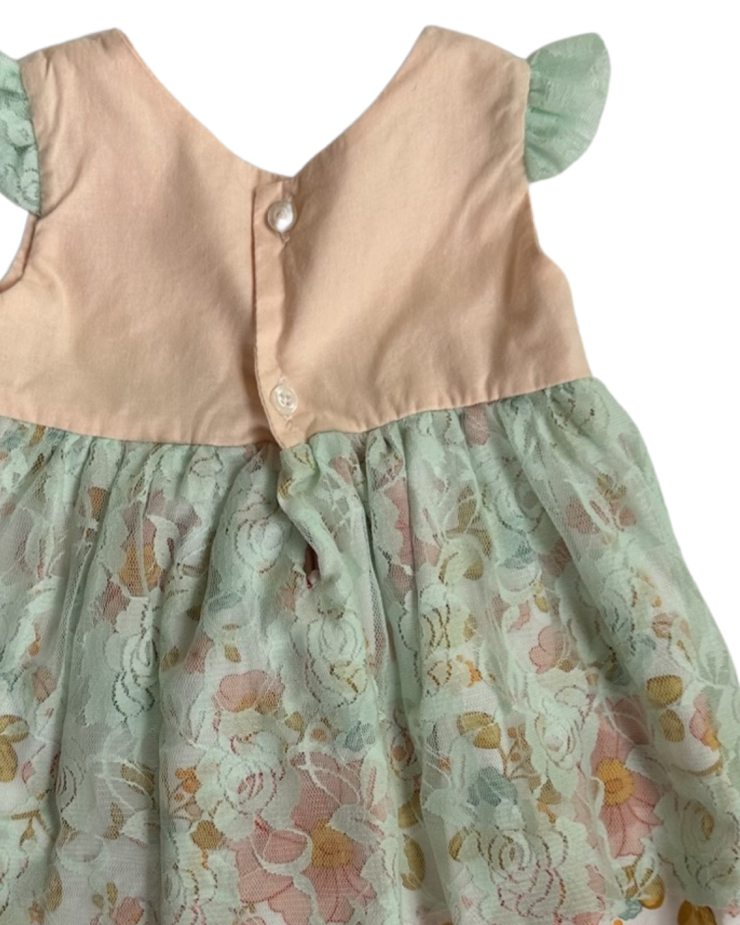 12M Baby Girl NaniKalani Boutique Floral Lace Flutter Sleeve Dress