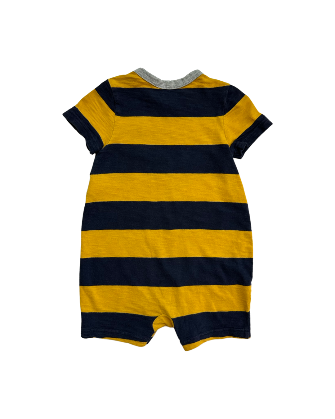 18M-24M Baby Boy Navy & Yellow Striped Baby Gap Romper