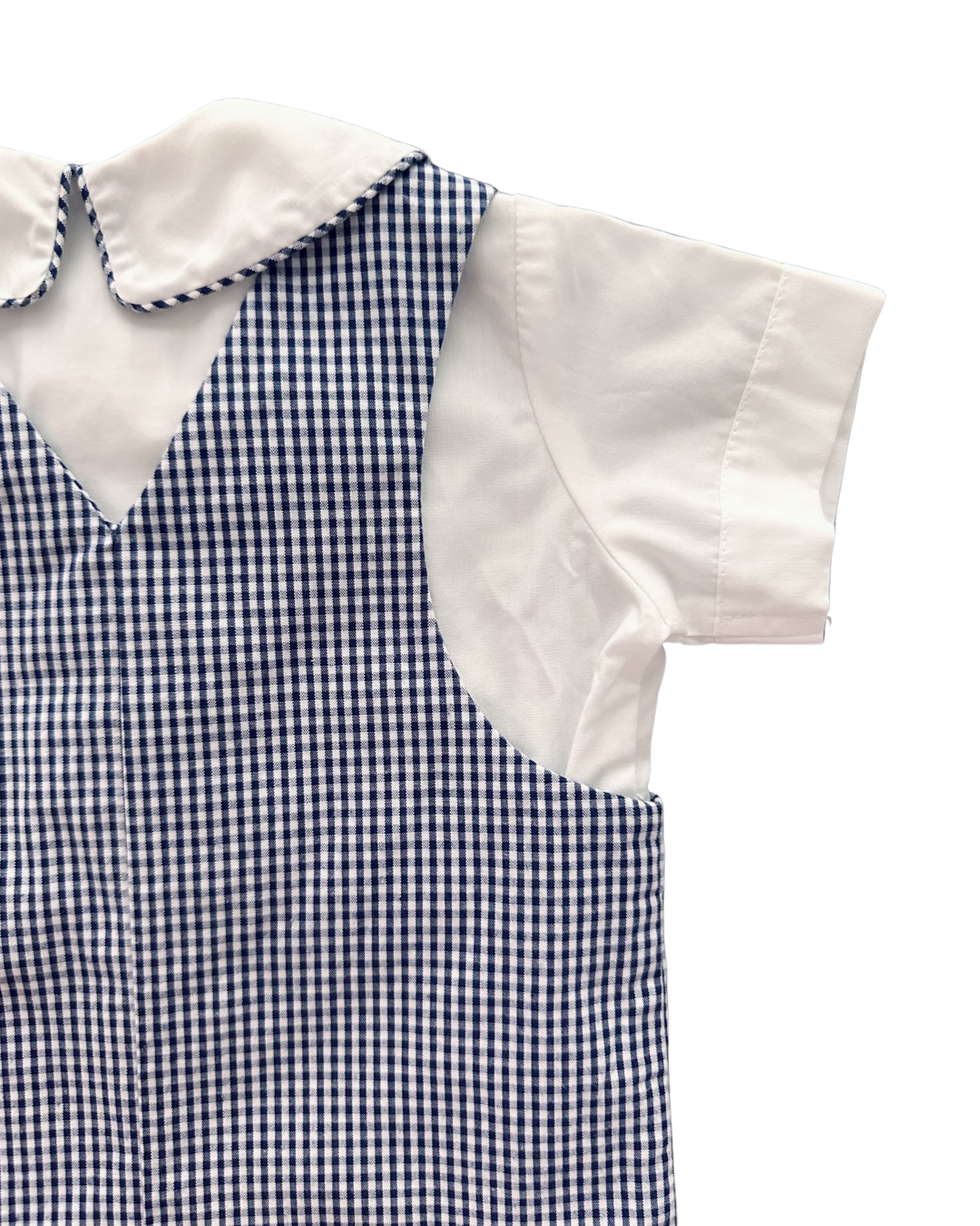 6M Baby Boy Mondays Child Boutique Blue Gingham American Flag Romper
