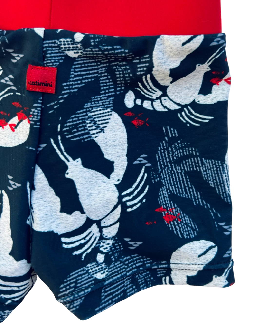 2T Toddler Boy Catamini Navy Lobster Euro Swim Shorts