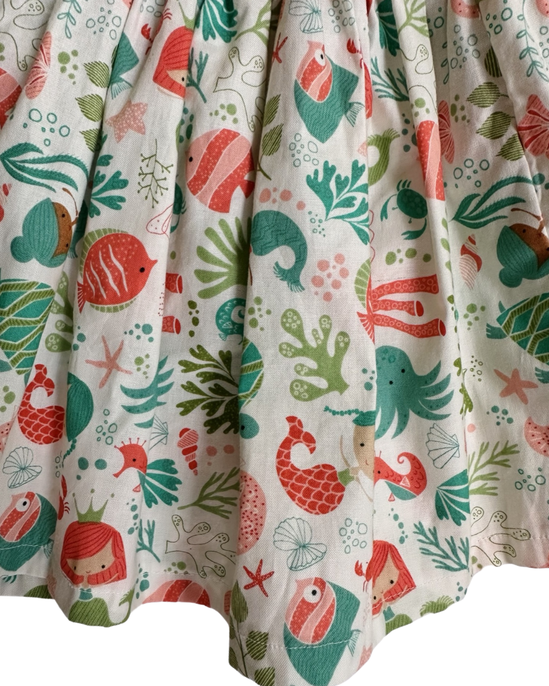 12M-18M Baby Girl Boutique Mermaid Sea Teal / Coral Dress