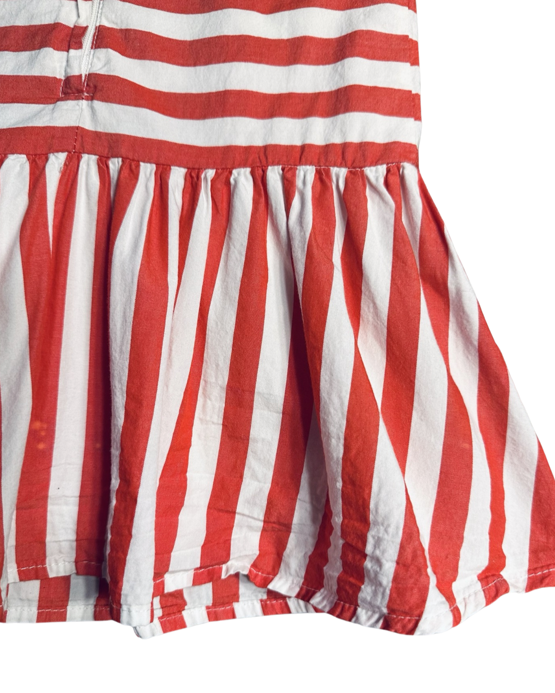 2T Toddler Girl Vintage Disney Store Red Striped Minnie Mouse Dress