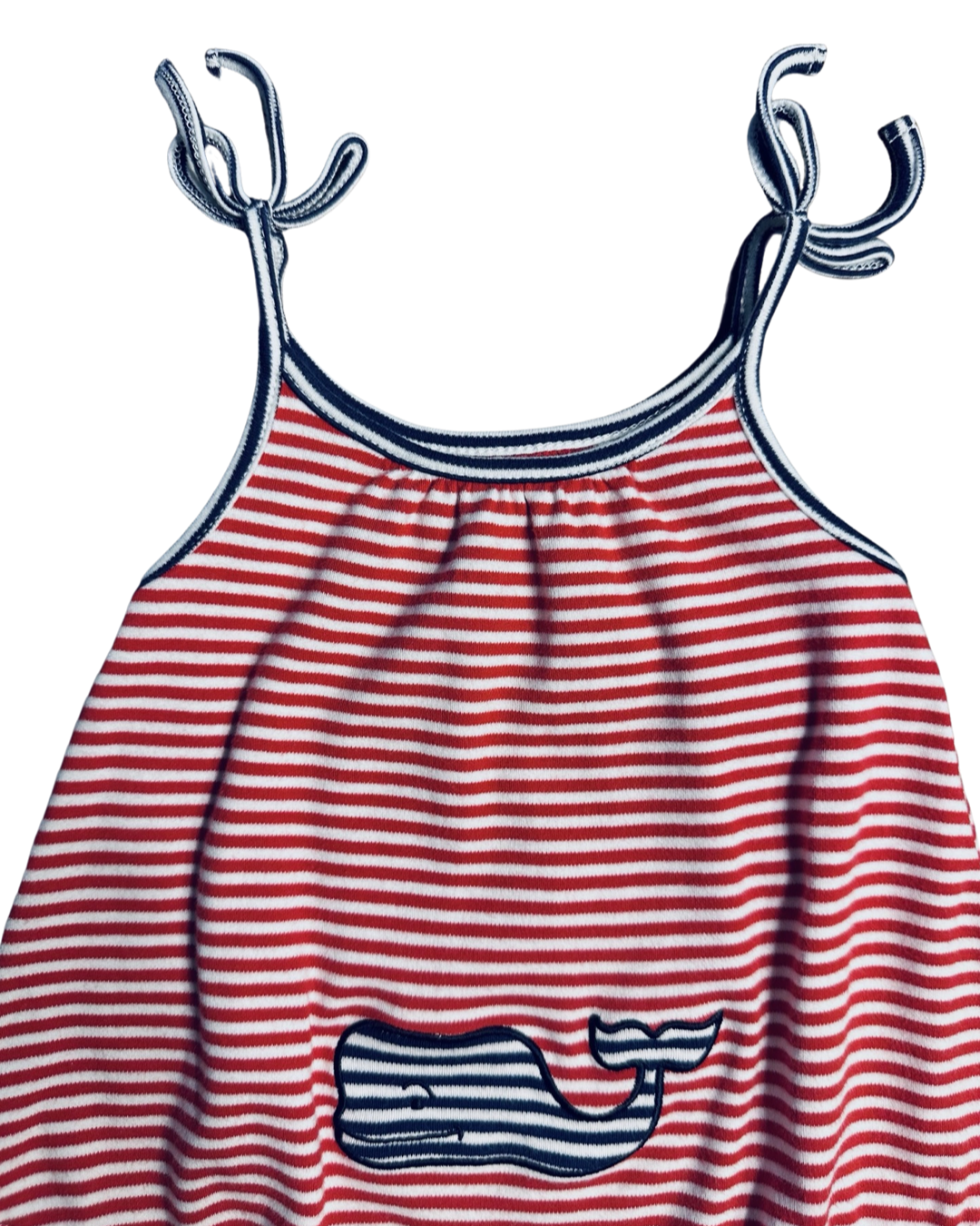 3-6M Baby Boy / Girl Vineyard Vines Red & White Striped Whale Bubble