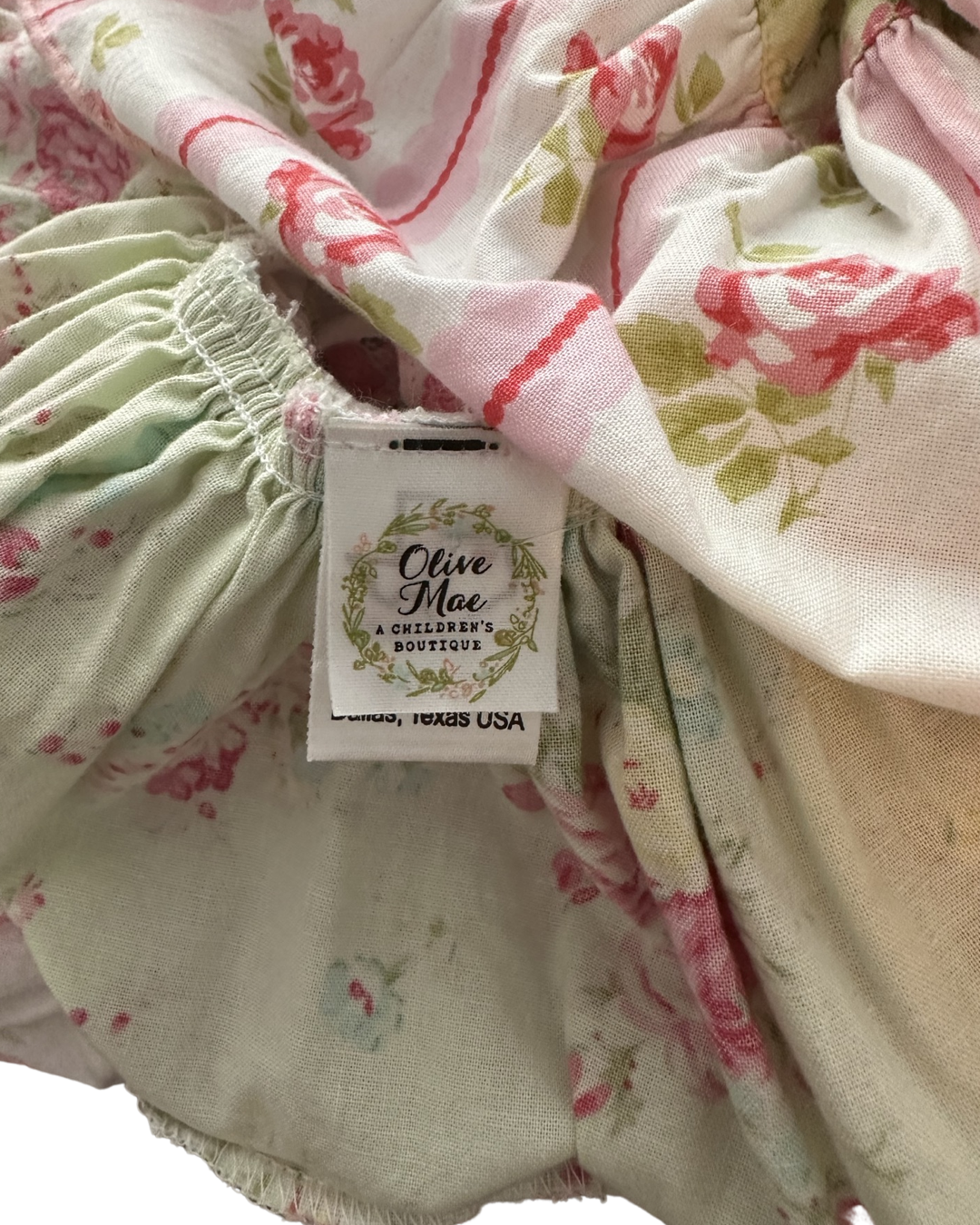 24M Baby Girl Olive Mae Pink / Green Floral Cross Back address