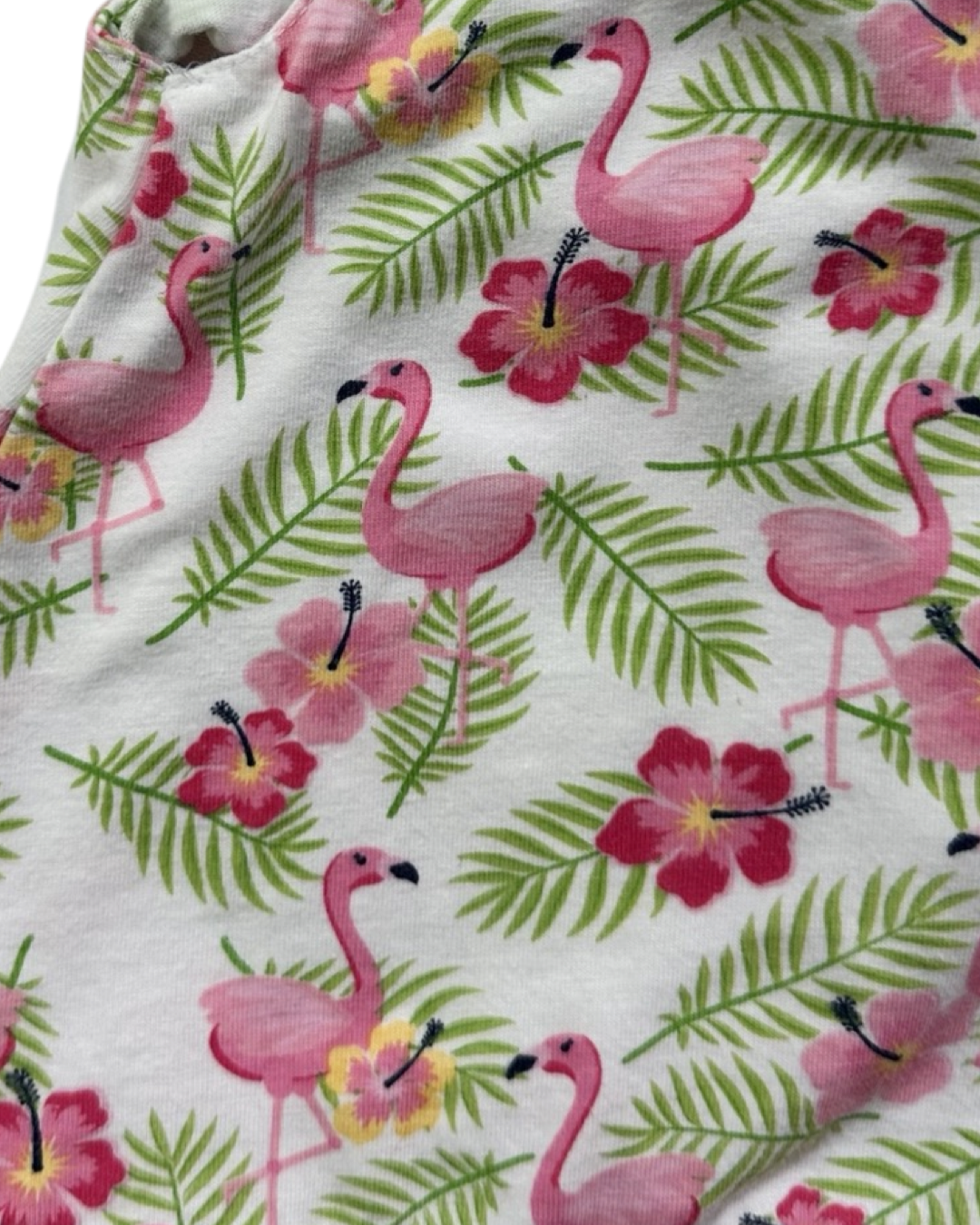 18M Baby Girl Nannette Baby Pink Flamingo Pinafore Top with Rufflebutt Bloomers