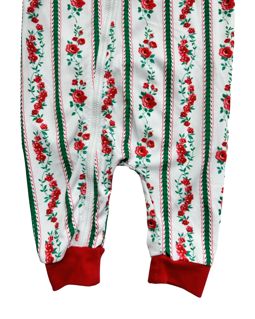 9M Baby Girl Cecil and Lou Red Floral Christmas Sleeper PJs