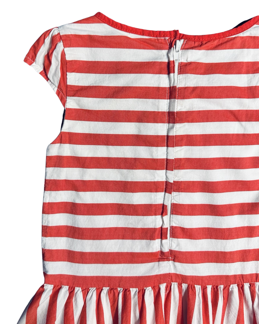 2T Toddler Girl Vintage Disney Store Red Striped Minnie Mouse Dress