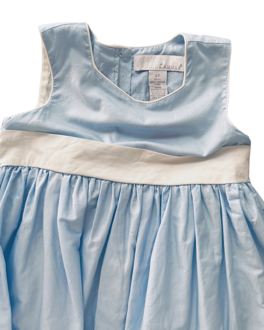 5T Toddler Girl Light Blue Camilla Floral Dress