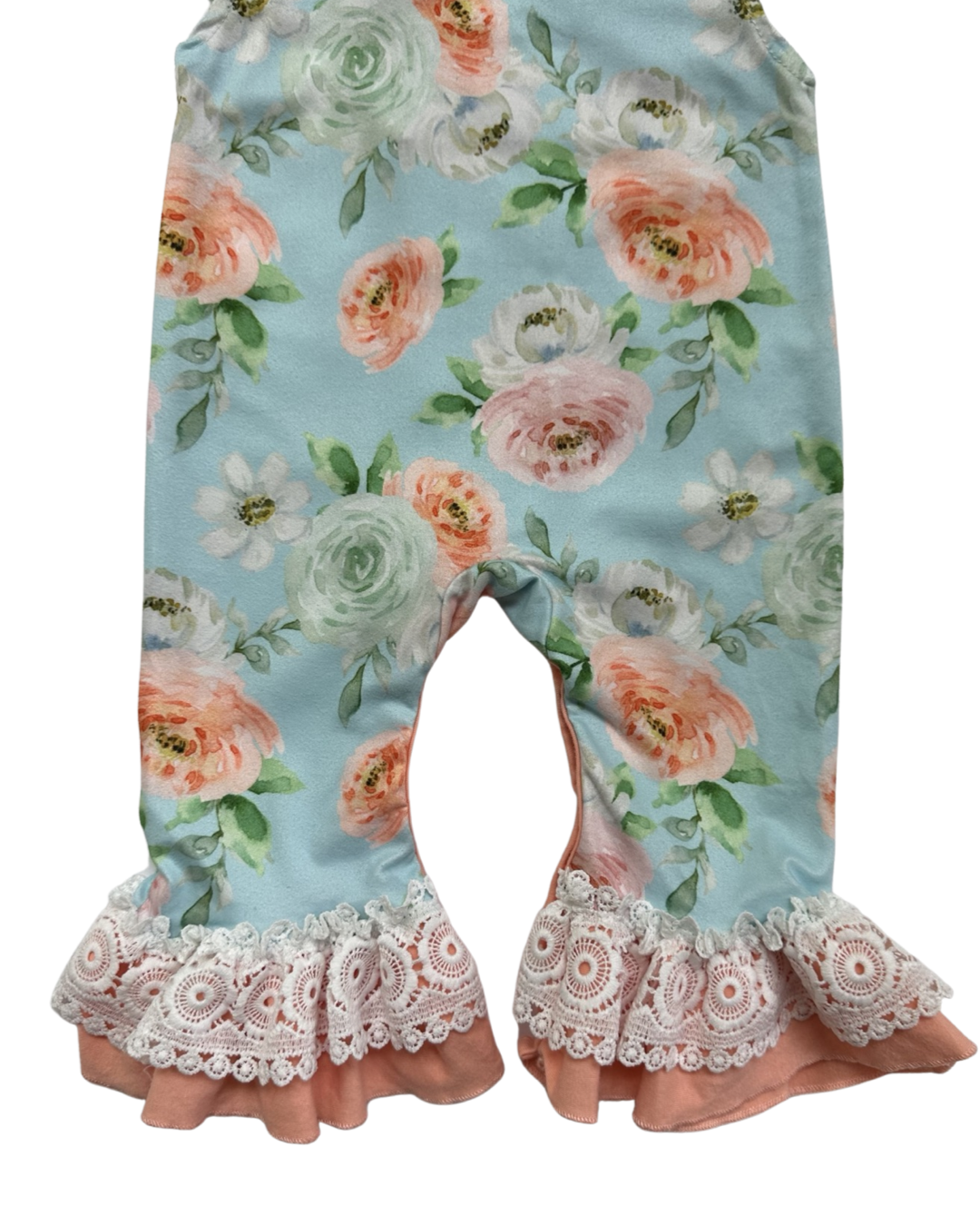 0-3M Baby Girl Marie Nicole Boutique Floral Ruffle Bottom Romper