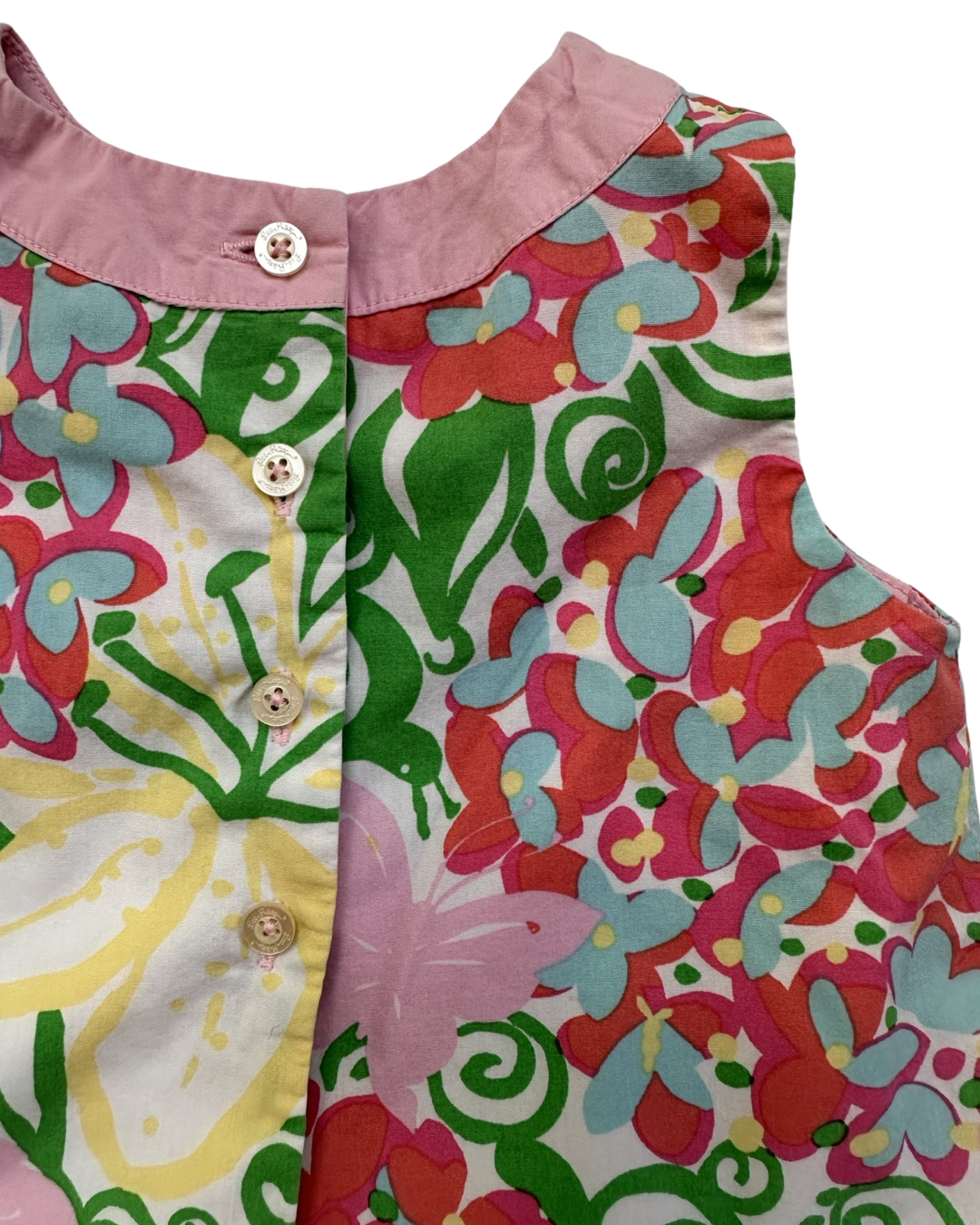 12M-18M Baby Girl Lilly Pulitzer Butterfly and Pink Floral Dress & Bloomers