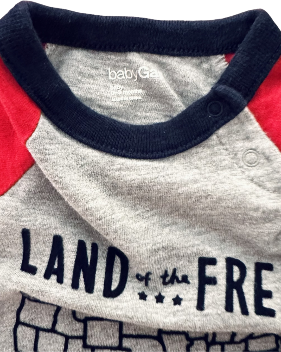 0-3M Baby Boy Baby Gap Land Of the Free Home of the Brave American Romper