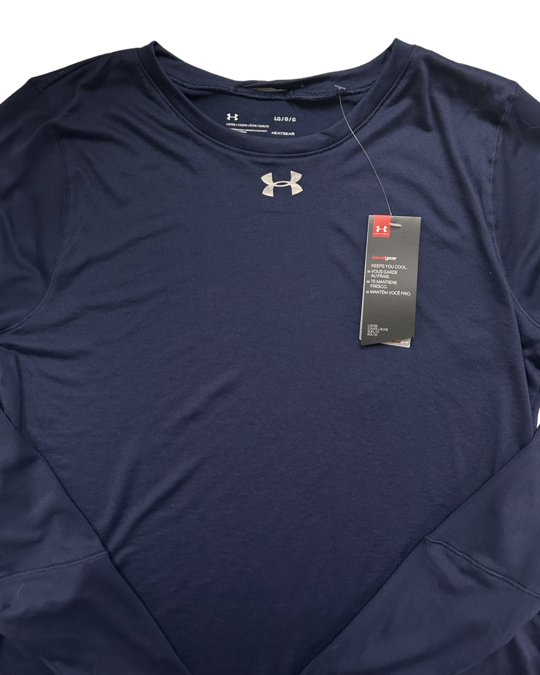 Women’s Large Under Armour Navy Long Sleeve Heat Gear Active Top