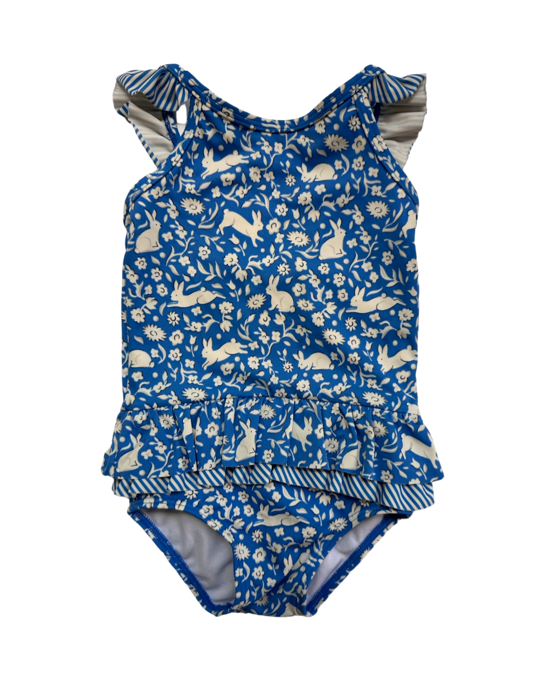 12M-18M Baby Girl Baby Boden Blue Bunny Swim Suit