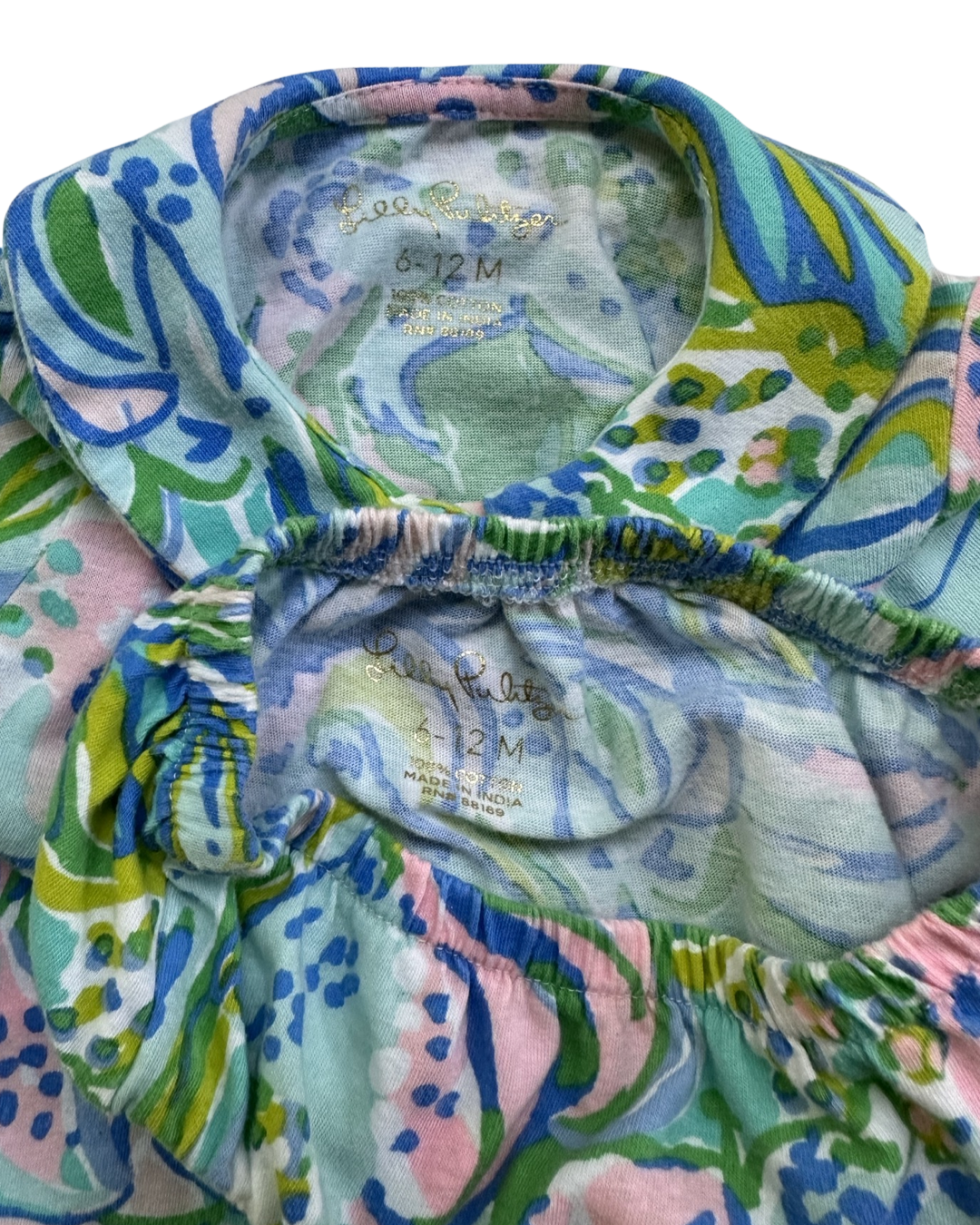 6-12M Baby Girl Lilly Pulitzer Ruffle Bottom Dress w/ Bloomers