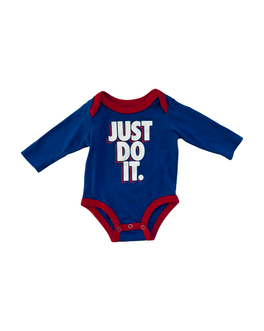 3M Baby Boy / Girl Blue Nike Just Do It Long Sleeve Onesie