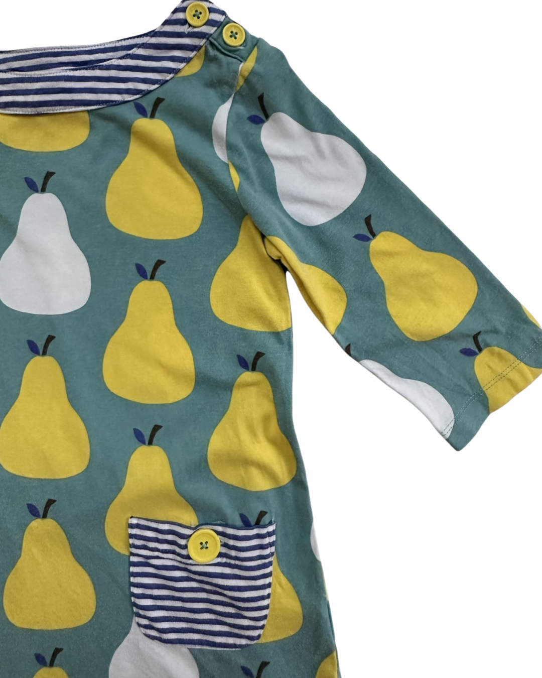 Girls Size 7/8 Mini Boden 3/4 Sleeve Pear Shift Dress