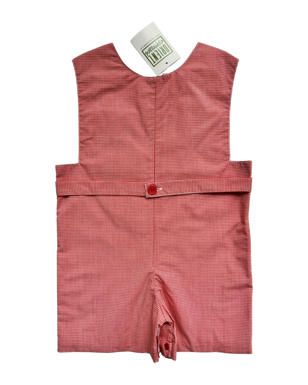 2T Toddler Boy Orient Express Red Smocked Penguin Shortall