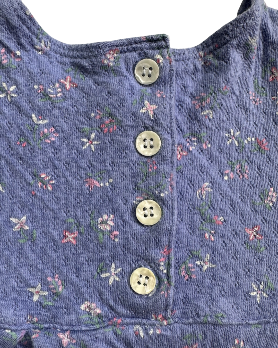 6M Baby Girl Purplish Blue Ralph Lauren Floral Dress w/ Matching Bloomers