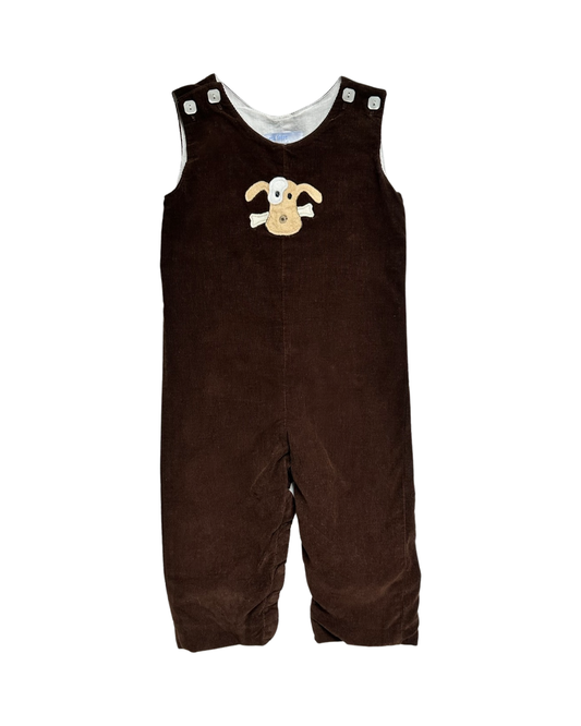 24M Baby Boy Petit Frère Brown Corduroy Dog Longall