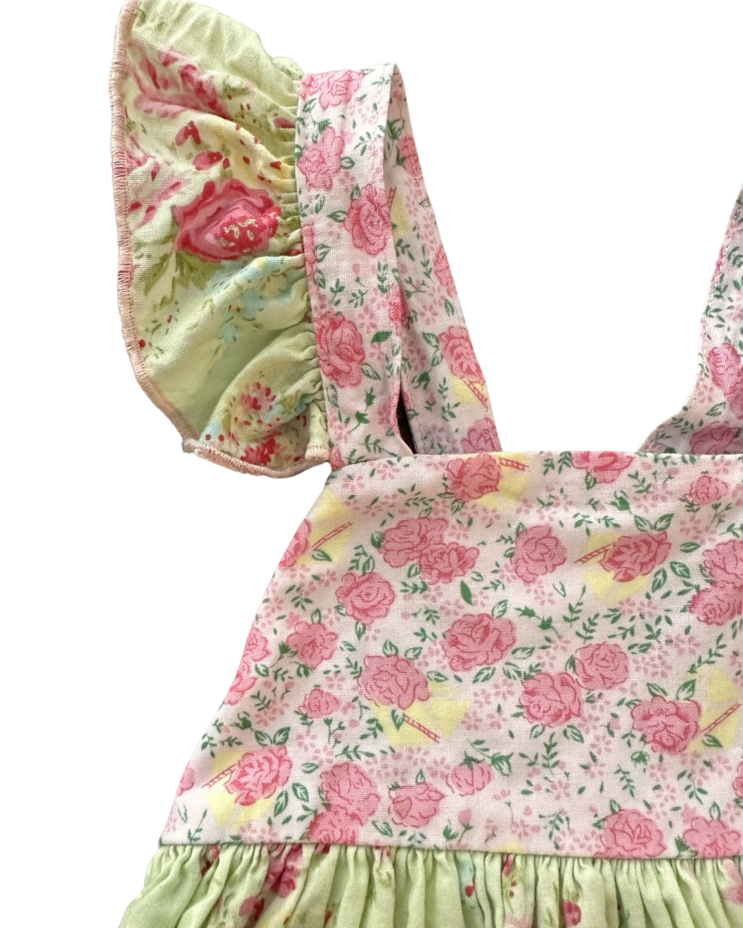 24M Baby Girl Olive Mae Pink / Green Floral Cross Back address