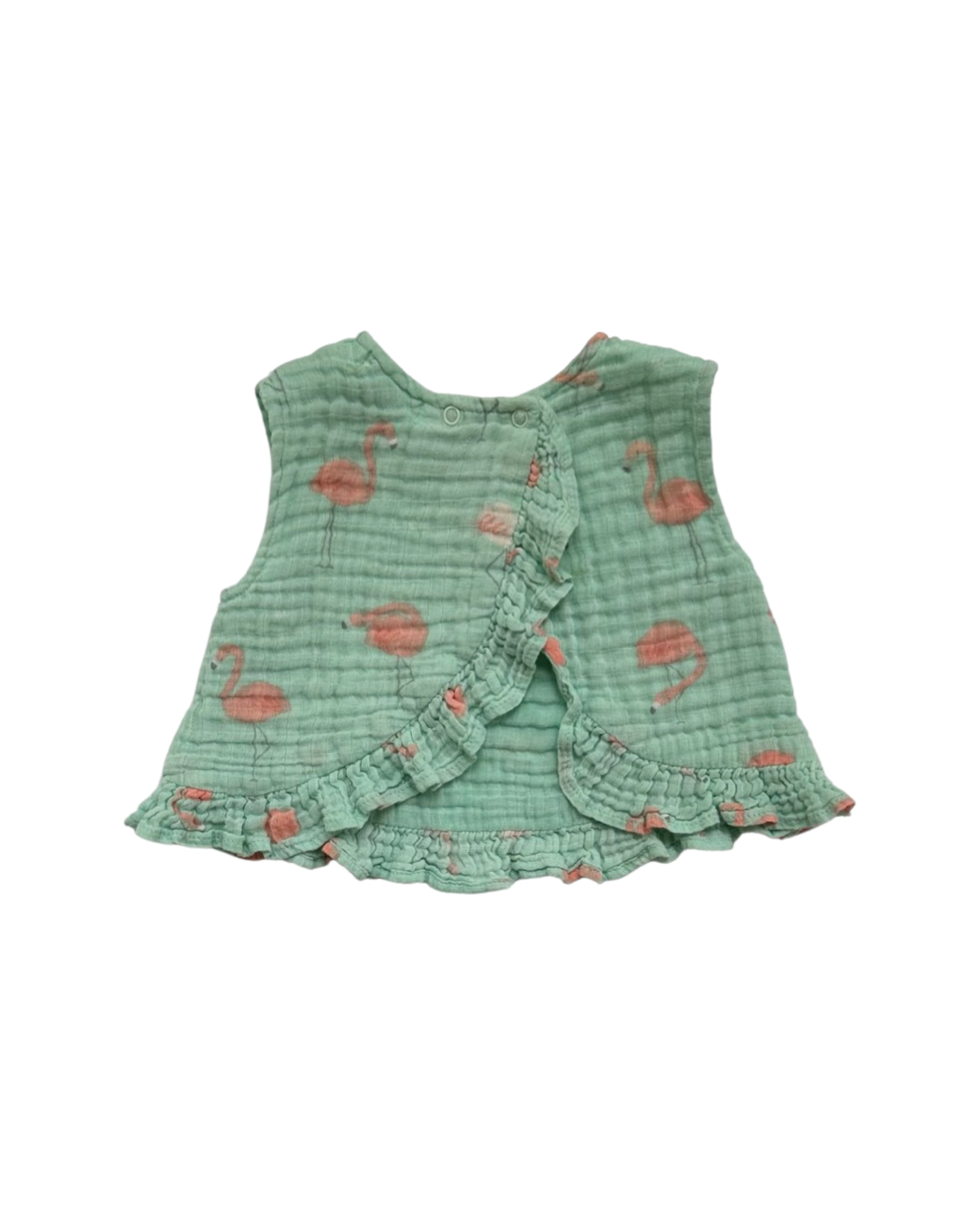 3-6M Baby Girl Angel Dear Aqua Pink Flamingo Swing Back Set
