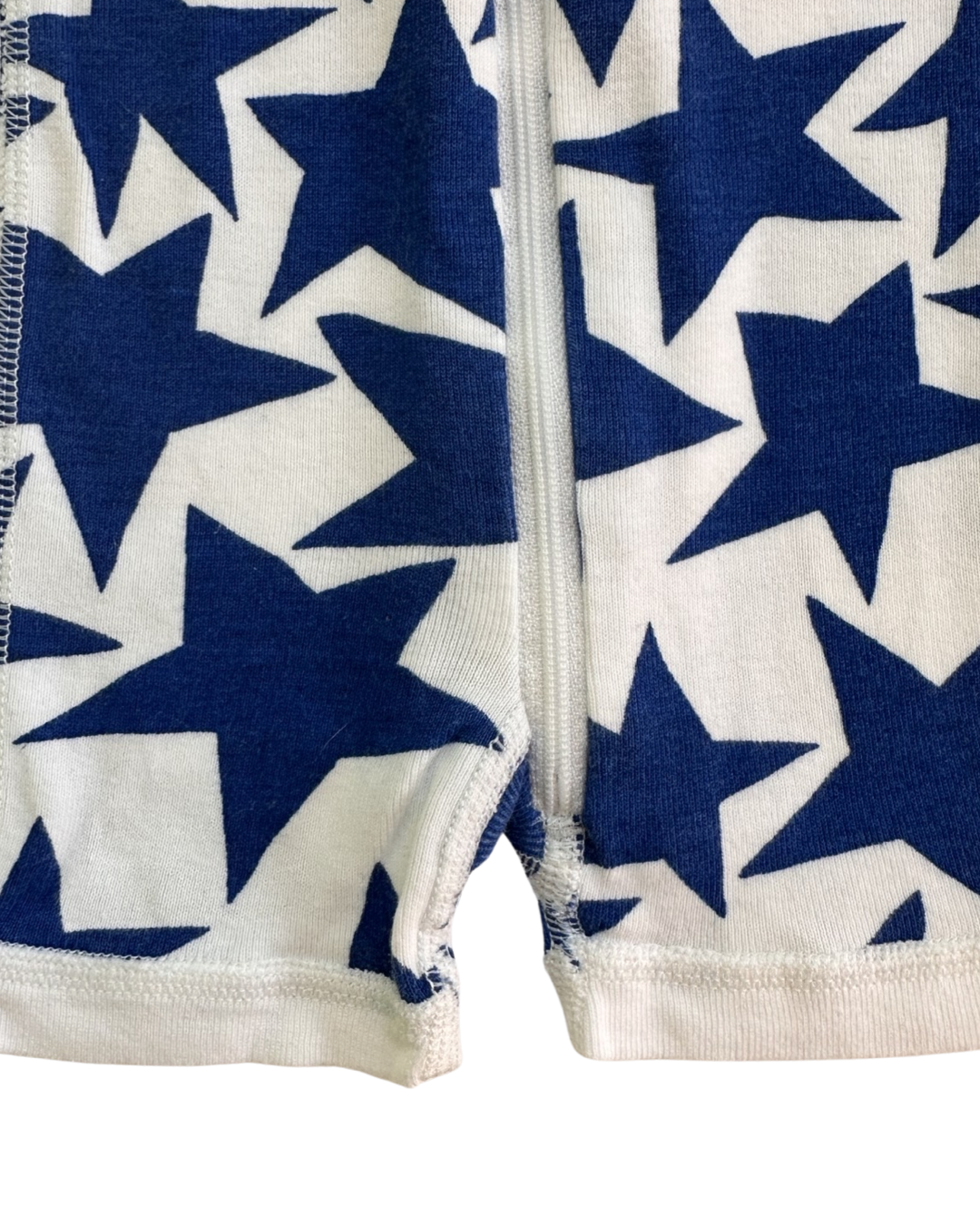0-3M Baby Boy / Girl Blue Stars Hanna Andersson Zippered Sleeper PJs